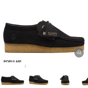 Clarks Wallabee Black Vegan shoes
